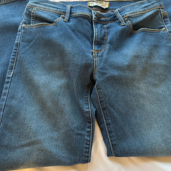 Free People Dark Blue Skinny Jeans - Picture 3 of 6